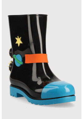 Melissa Детски гумени ботуши Rain Boot + Fabula Inf в черно - Pepit.bg
