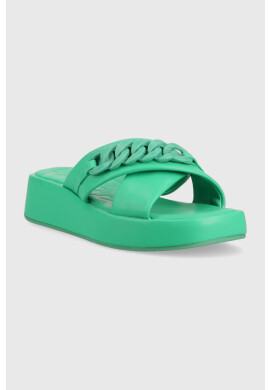 Mexx Чехли Lexi в зелено с платформа MXBN008203W - Pepit.bg