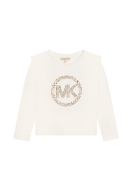 Michael Kors Детска блуза с дълги ръкави в бяло - Pepit.bg