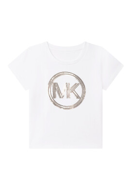 Michael Kors Детска памучна тениска в бяло - Pepit.bg