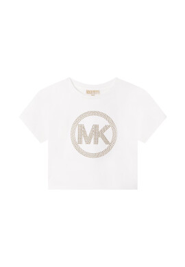 Michael Kors Детска памучна тениска в бяло - Pepit.bg