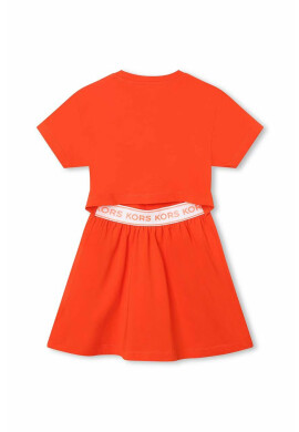 Michael Kors Детска рокля в червено къс модел със стандартна кройка - Pepit.bg
