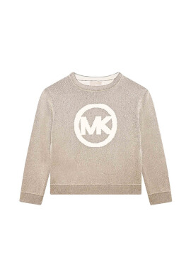 Michael Kors Детски пуловер в златисто от лека материя - Pepit.bg