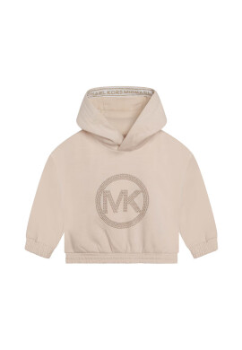 Michael Kors Детски суичър в черно с качулка с принт - Pepit.bg