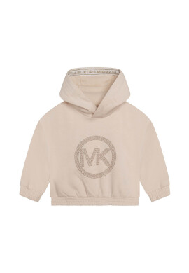 Michael Kors Детски суичър в черно с качулка с принт - Pepit.bg