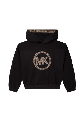 Michael Kors Детски суичър в черно с апликация - Pepit.bg
