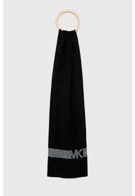 Michael Kors Шал мъжки в черно с десен - Pepit.bg