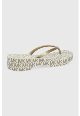 MICHAEL Michael Kors Джапанки Lilo Flip Flop дамски в златисто с платформа - Pepit.bg