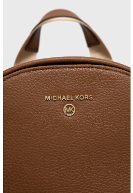 MICHAEL Michael Kors Кожена раница дамски в кафяво малък размер с изчистен дизайн - Pepit.bg