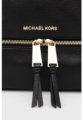 MICHAEL Michael Kors Кожена раница в черно малък размер с изчистен дизайн - Pepit.bg
