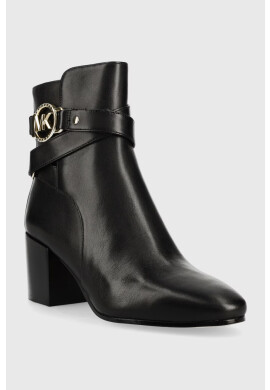 MICHAEL Michael Kors Кожени боти Rory в черно с висок ток - Pepit.bg