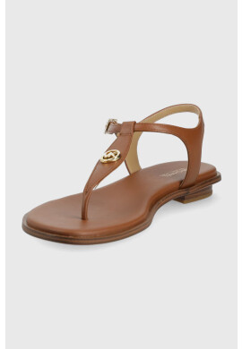 MICHAEL Michael Kors Кожени сандали Mallory Thong дамски в кафяво - Pepit.bg