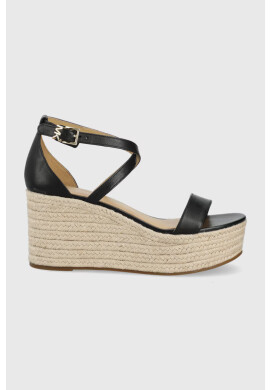 MICHAEL Michael Kors Кожени сандали Serena Wedge Espadrille - Pepit.bg