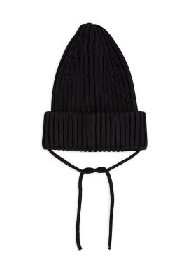 Mini Rodini Детска шапка в черно от памук - Pepit.bg