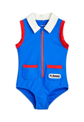 Mini Rodini Детски цял бански в синьо - Pepit.bg
