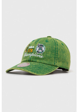 Mitchell&Ness Памучна шапка с козирка Boston Celtics в зелено с апликация - Pepit.bg