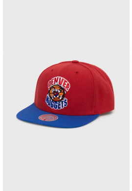 Mitchell&Ness Шапка с козирка Denver Nuggets в червено с десен - Pepit.bg