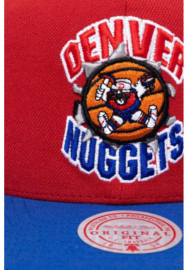 Mitchell&Ness Шапка с козирка Denver Nuggets в червено с десен - Pepit.bg