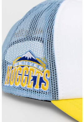 Mitchell&Ness Шапка с козирка Denver Nuggets в бяло с принт - Pepit.bg