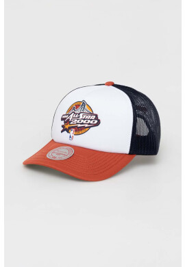 Mitchell&Ness Шапка с козирка Golden State Warriors в бяло с десен - Pepit.bg