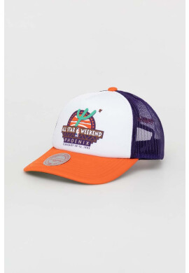 Mitchell&Ness Шапка с козирка Phoenix Suns в бяло с десен - Pepit.bg