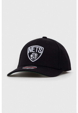 Mitchell&Ness Шапка с козирка с вълна Brooklyn Nets в черно с апликация - Pepit.bg