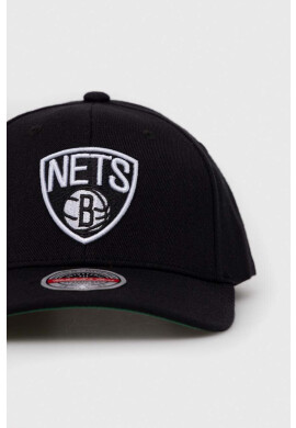 Mitchell&Ness Шапка с козирка с вълна Brooklyn Nets в черно с апликация - Pepit.bg