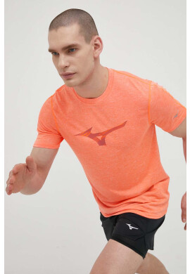 Mizuno Тениска за бягане Core RB в оранжево с принт - Pepit.bg