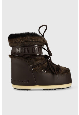Moon Boot Апрески Icon Low Faux Fur в кафяво - Pepit.bg