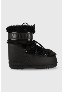 Moon Boot Апрески Icon Low Faux Fur в черно - Pepit.bg