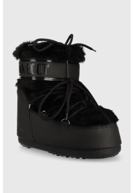 Moon Boot Апрески Icon Low Faux Fur в черно - Pepit.bg