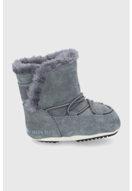 Moon Boot Детски велурени апрески в сиво - Pepit.bg