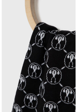 Moschino Шал дамски в черно с десен - Pepit.bg