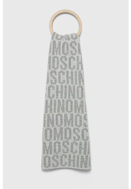Moschino Шал дамски в бяло с десен - Pepit.bg