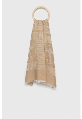 Moschino Шал мъжки в кафяво с десен - Pepit.bg
