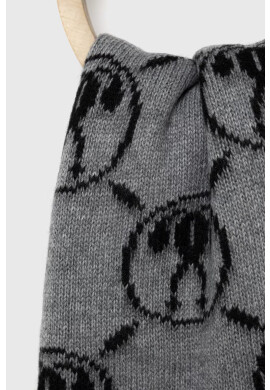 Moschino Шал с вълна в сиво с десен - Pepit.bg