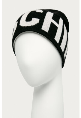 Moschino Шапка в черно с фина плетка от вълна - Pepit.bg
