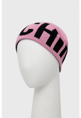 Moschino Шапка в розово с фина плетка от вълна - Pepit.bg