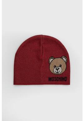 Moschino Шапка в червено с фина плетка - Pepit.bg