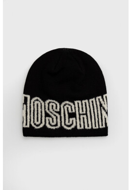 Moschino Шапка в черно с фина плетка от вълна - Pepit.bg