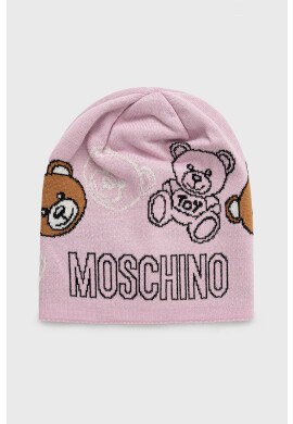 Moschino Шапка в розово с фина плетка от вълна - Pepit.bg