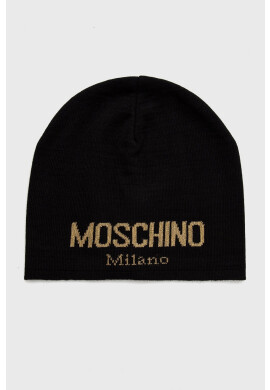 Moschino Шапка в черно с фина плетка - Pepit.bg