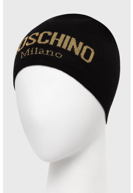 Moschino Шапка в черно с фина плетка - Pepit.bg