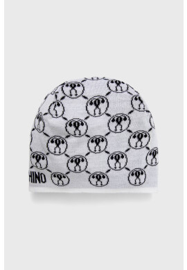 Moschino Шапка в бяло с фина плетка от вълна - Pepit.bg