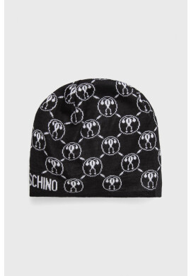 Moschino Шапка в черно с фина плетка от вълна - Pepit.bg