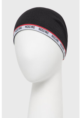 Moschino Шапка в черно с фина плетка от вълна - Pepit.bg