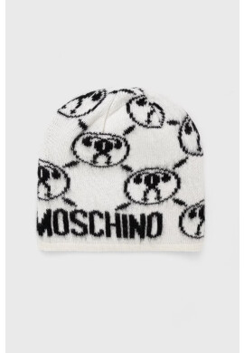 Moschino Шапка с вълна в бяло - Pepit.bg