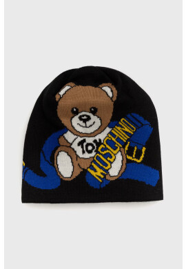 Moschino Вълнена шапка в черно от вълна - Pepit.bg