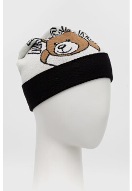 Moschino Вълнена шапка в бяло от вълна - Pepit.bg