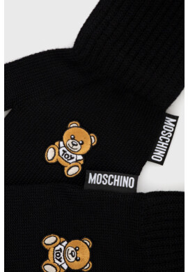 Moschino Вълнени ръкавици в черно - Pepit.bg